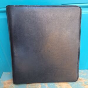 Leather Binder Daytimer Journal Day Planner Zipper Notebook Holder Folder Attach